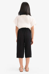 Girl Culotte Wide Leg Viscose Trousers