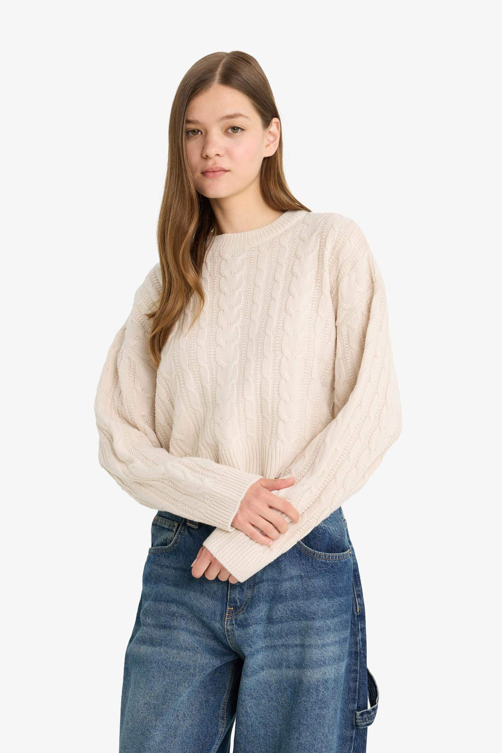 Cool Regular Fit Crew Neck Knit Sweater