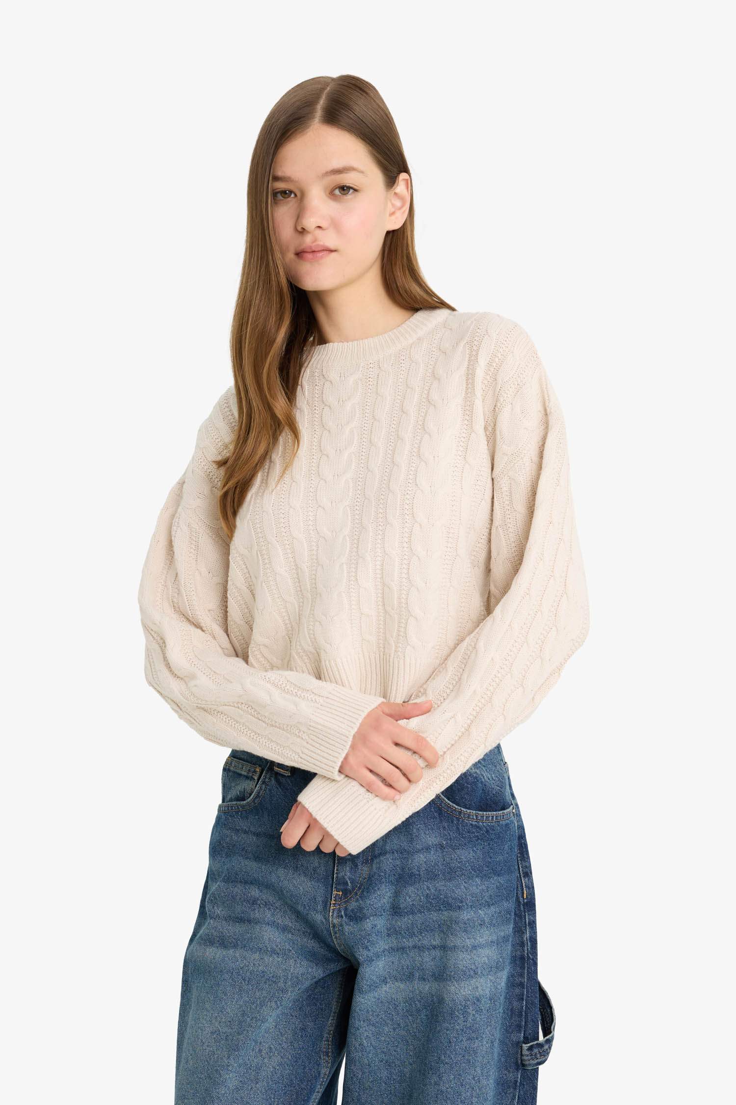 Cool Regular Fit Crew Neck Knit Sweater