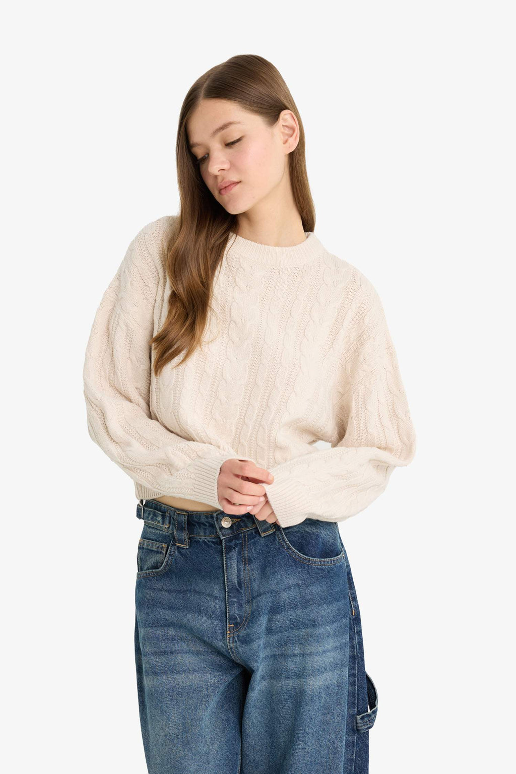 Cool Regular Fit Crew Neck Knit Sweater