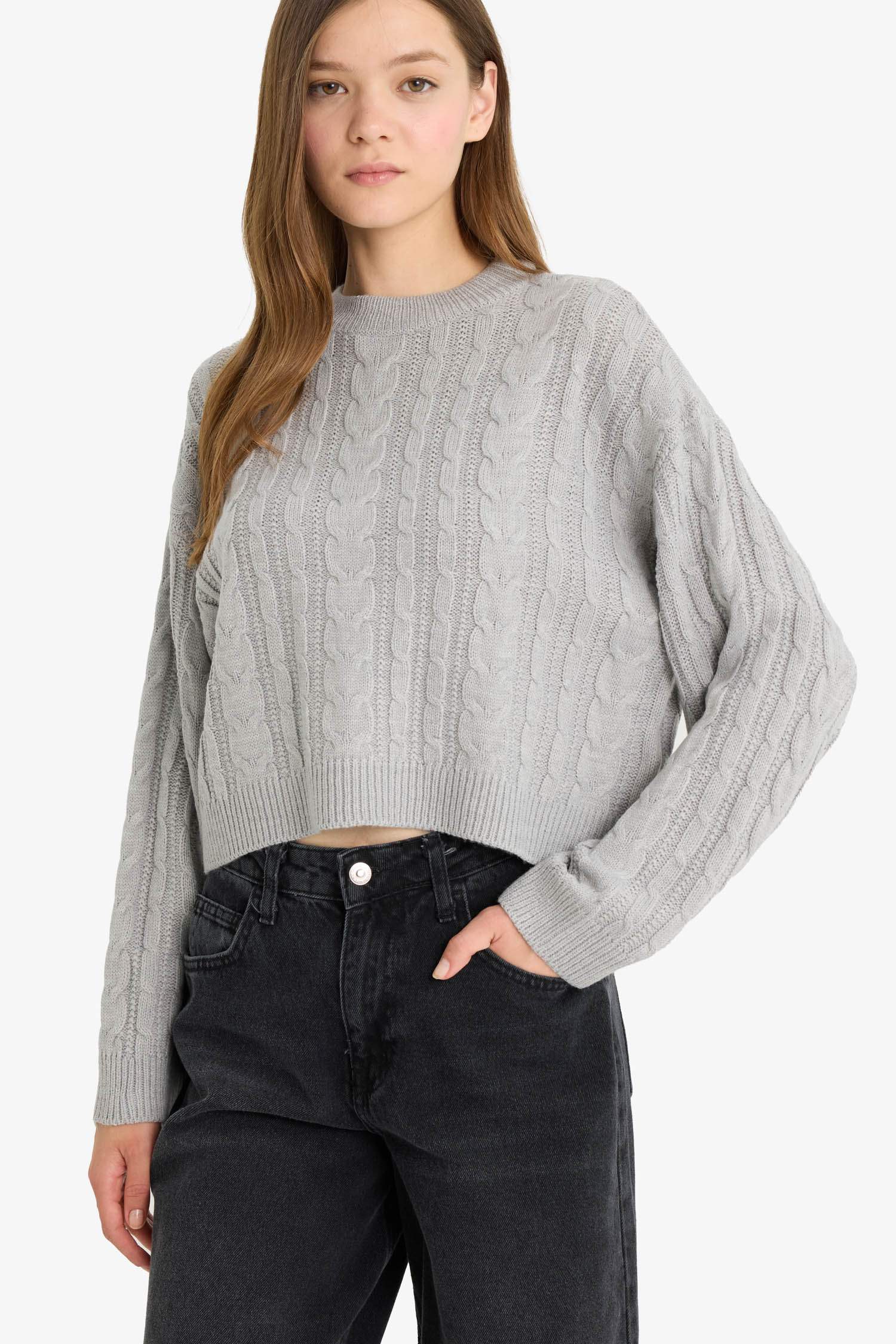 Cool Regular Fit Crew Neck Knit Sweater