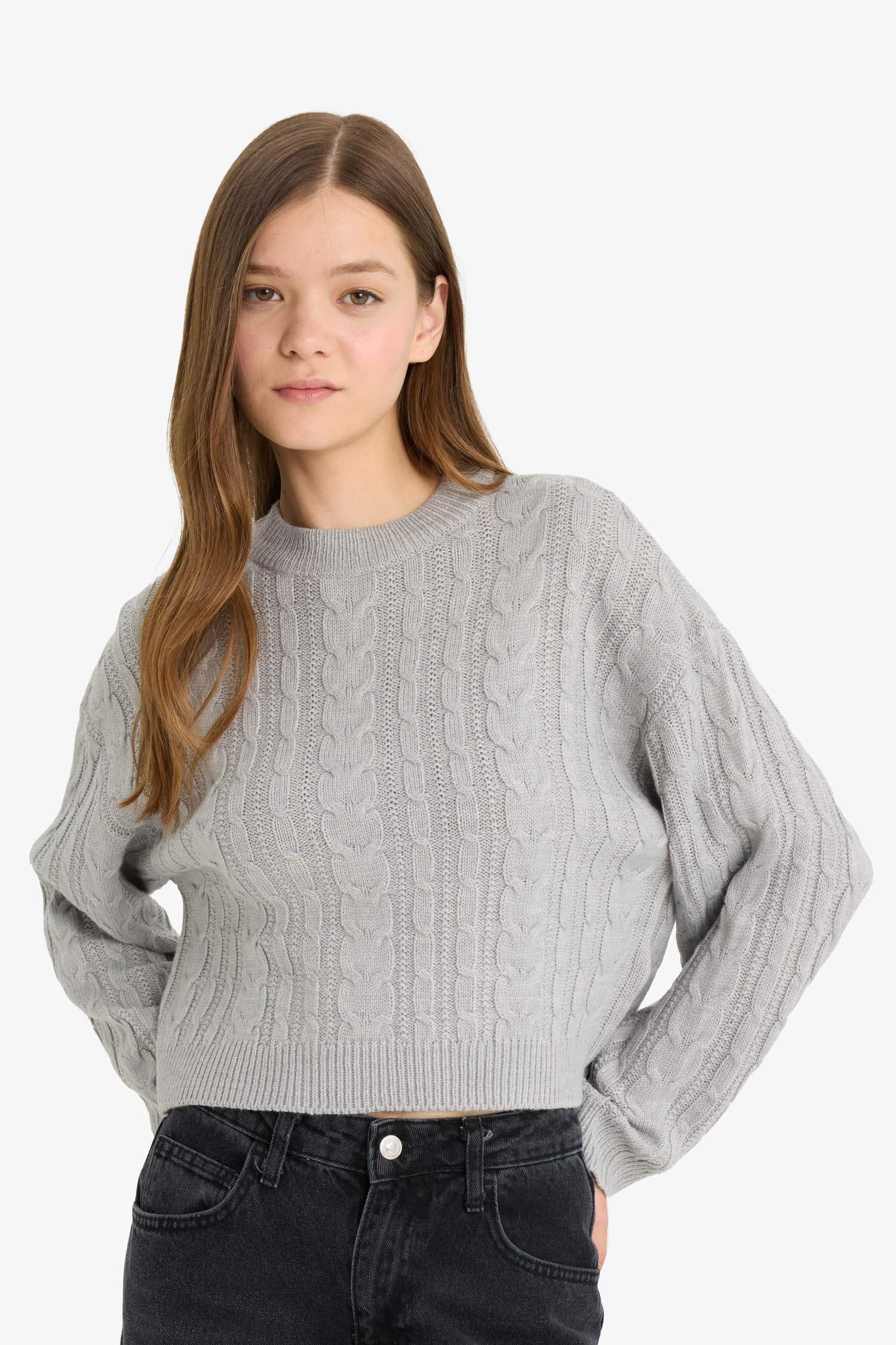 Cool Regular Fit Crew Neck Knit Sweater