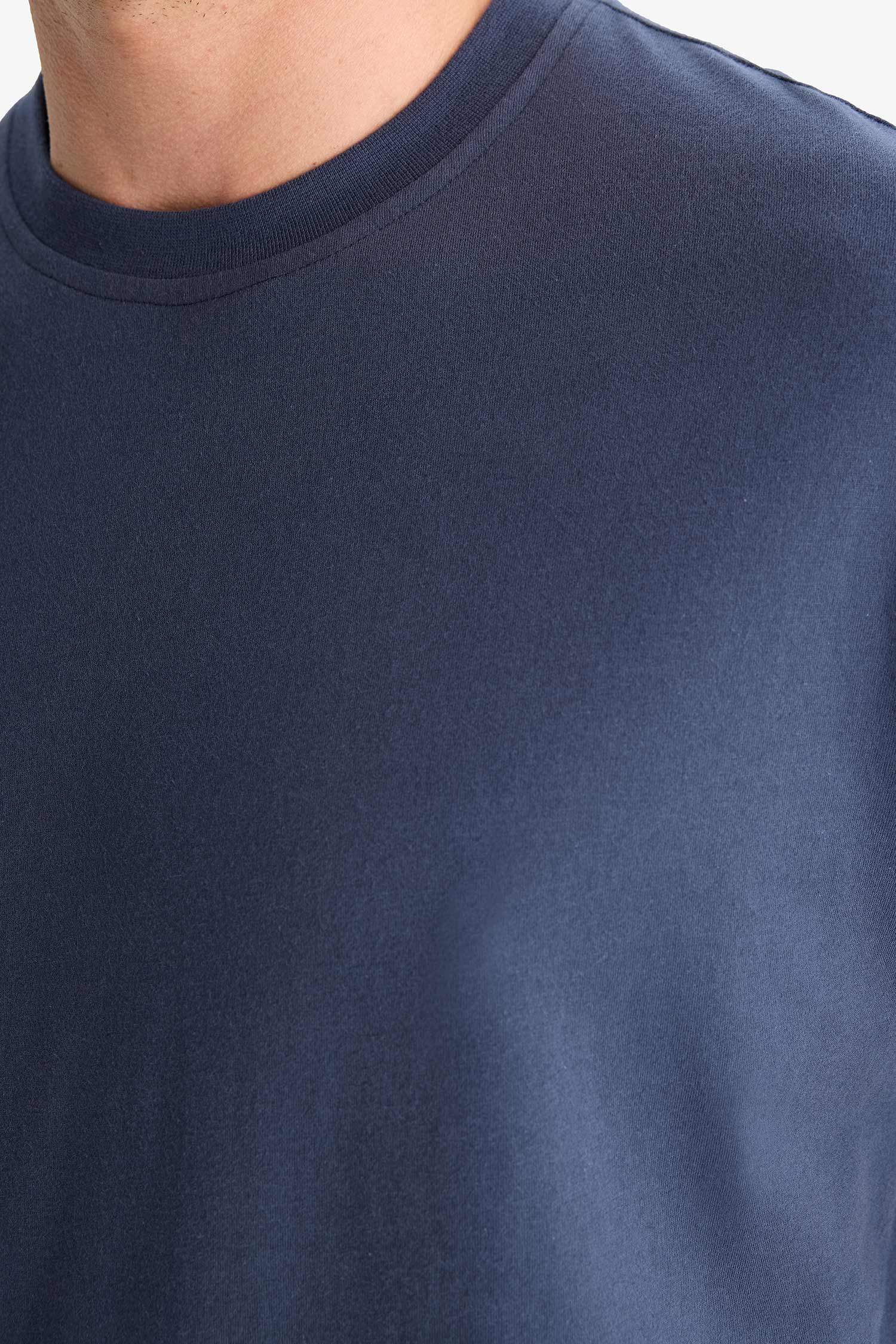 Cotton Oversize Fit Crew Neck Basic White T-Shirt