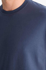 Cotton Oversize Fit Crew Neck Basic White T-Shirt