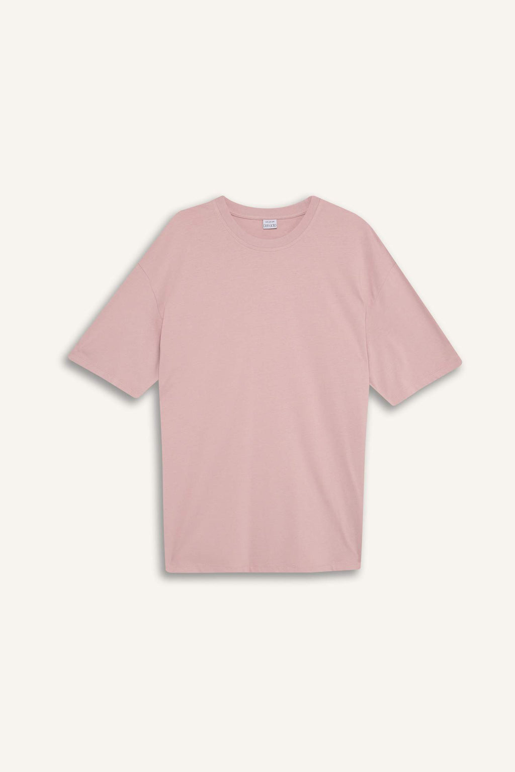 Cotton Oversize Fit Crew Neck Basic White T-Shirt