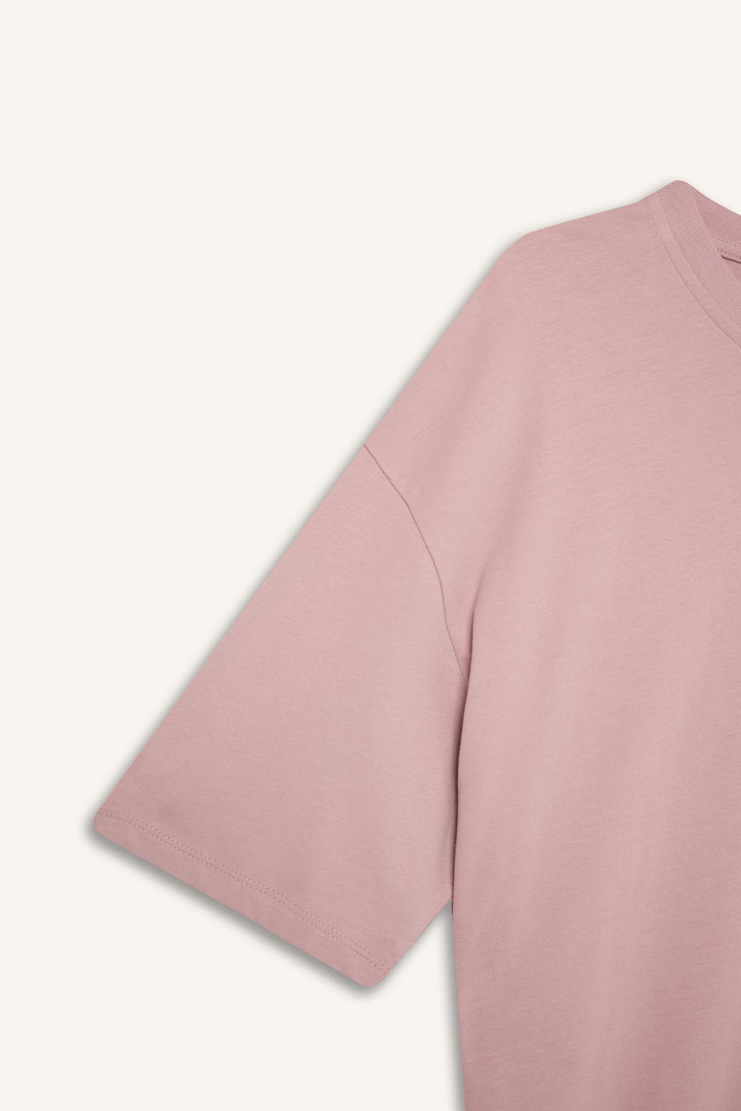 Cotton Oversize Fit Crew Neck Basic White T-Shirt