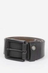 Mens Rectangular Buckle Faux Leather Jean Belt