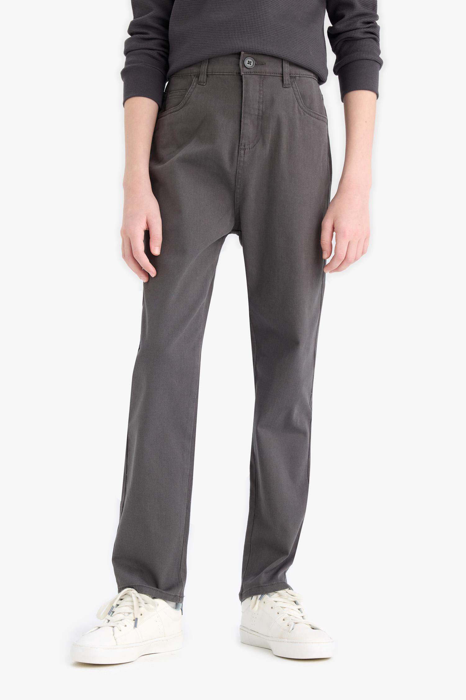 Boys Straight Leg Gabardine Trousers