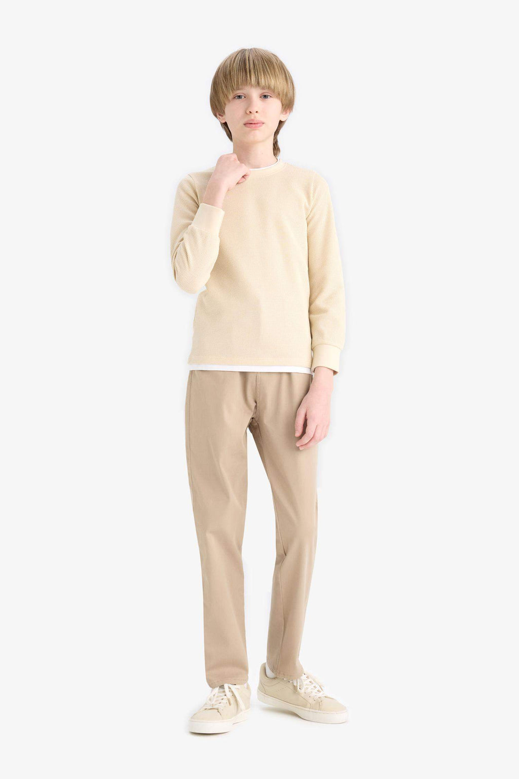 Boys Straight Leg Gabardine Trousers