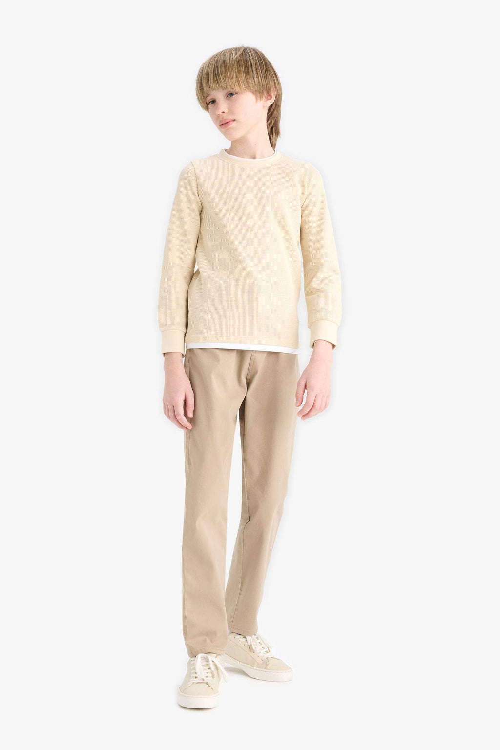Boys Straight Leg Gabardine Trousers