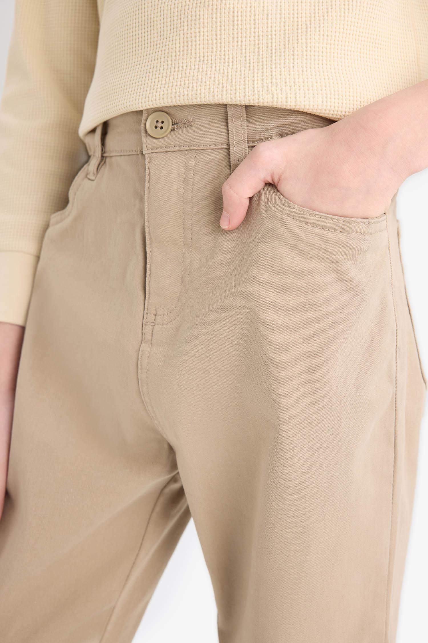 Boys Straight Leg Gabardine Trousers