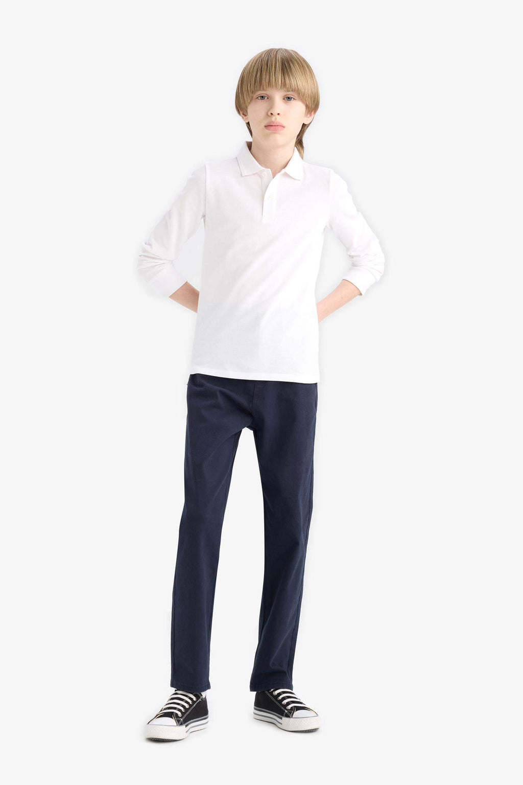 Boys Straight Leg Gabardine Trousers