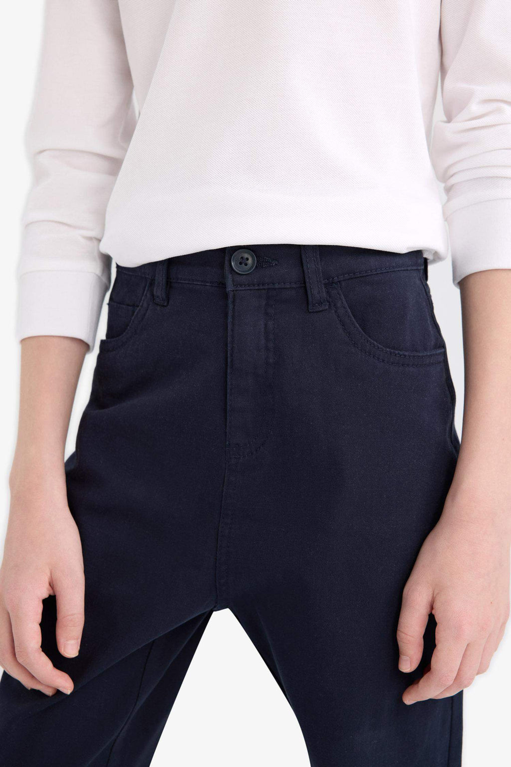 Boys Straight Leg Gabardine Trousers