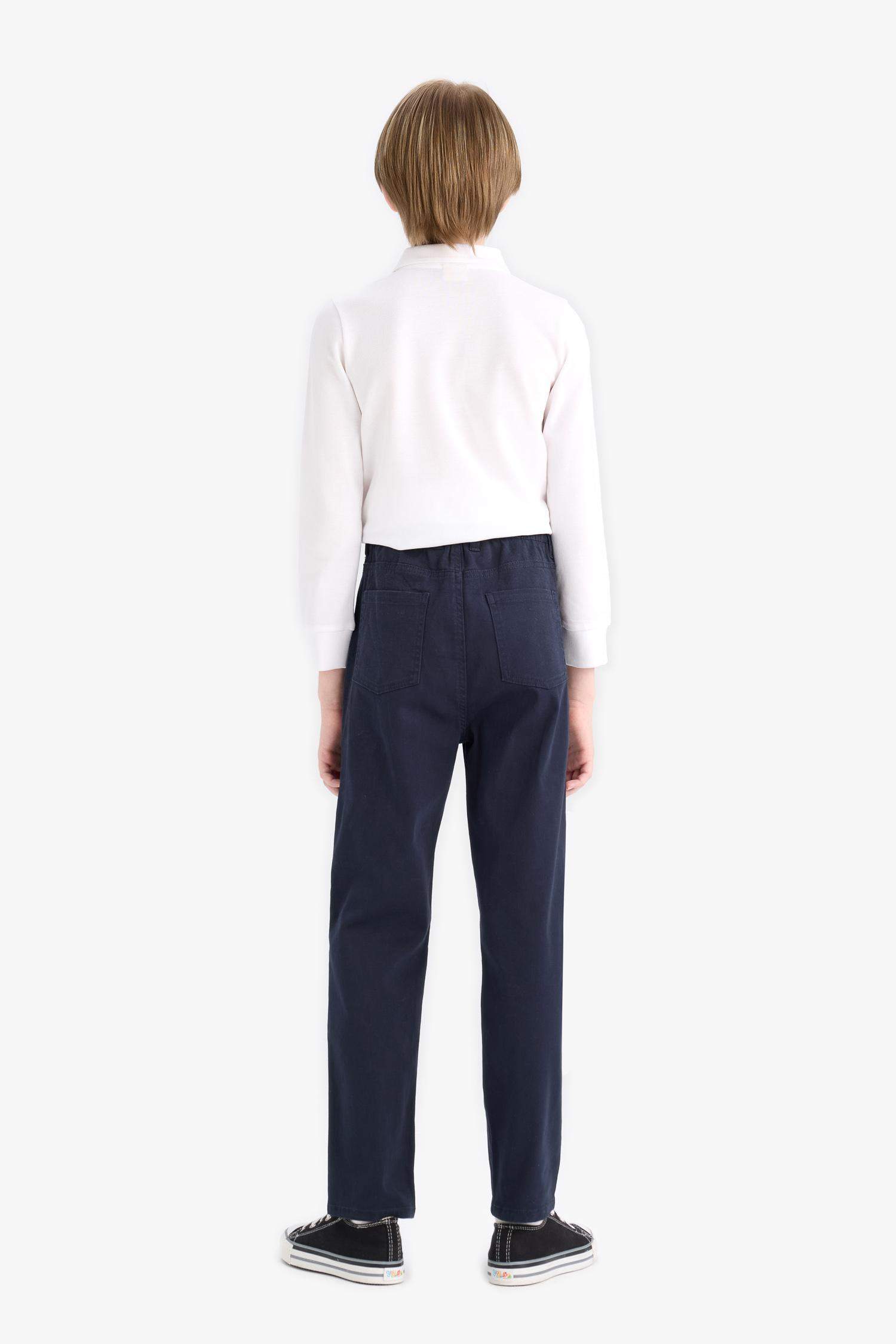 Boys Straight Leg Gabardine Trousers
