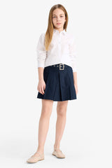 Girls Poplin Long Sleeve Shirt