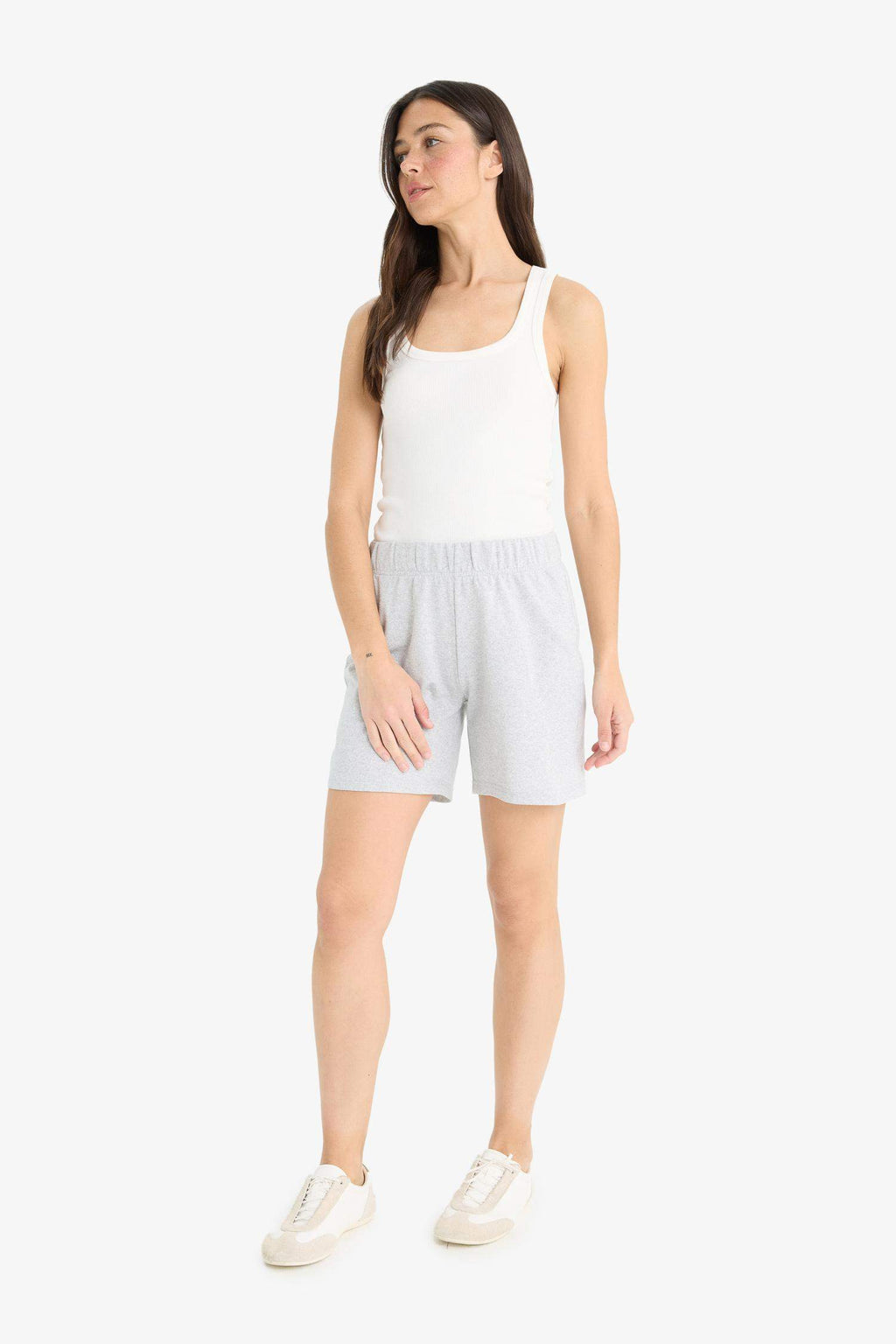 Regular Fit Basic Plain Bermuda Shorts