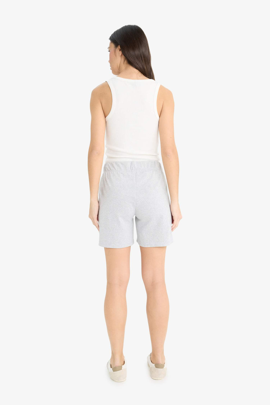 Regular Fit Basic Plain Bermuda Shorts