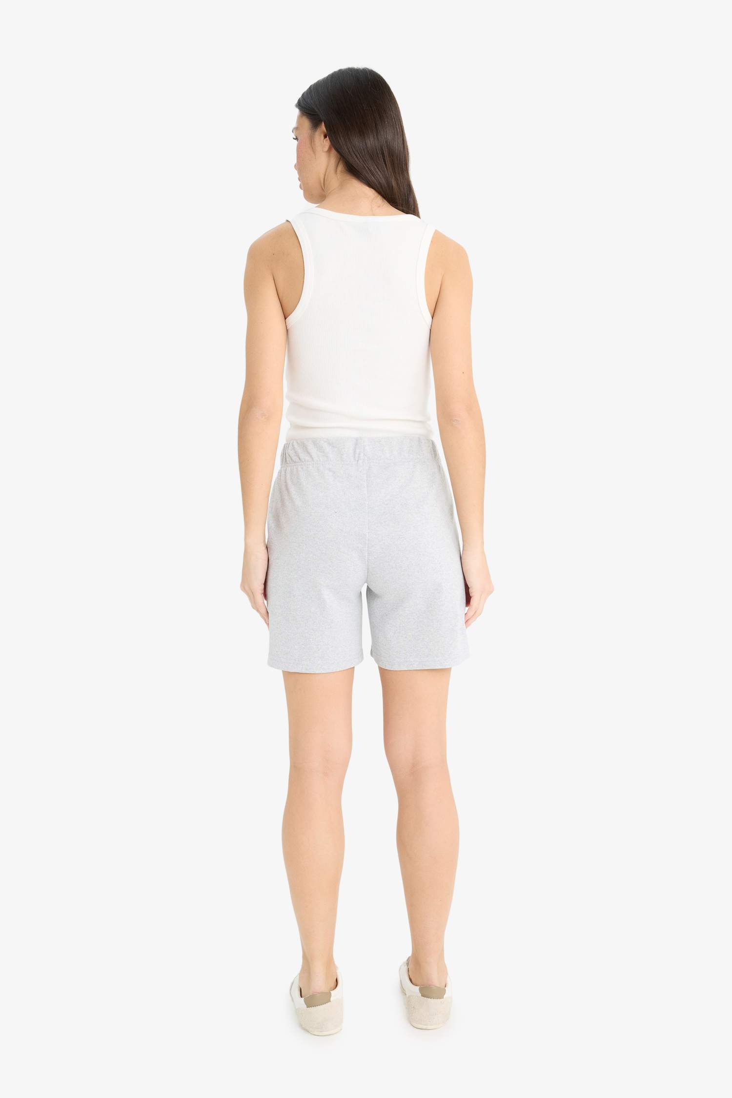 Regular Fit Basic Plain Bermuda Shorts