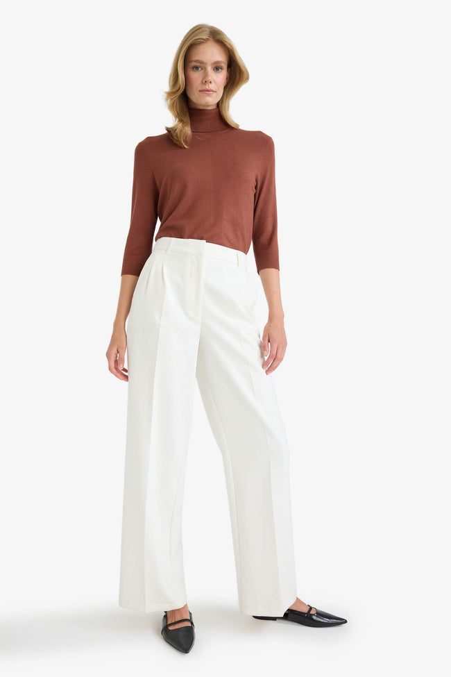 Regular Fit Turtleneck Half Sleeve Basic Plain Knitwear Sweater Main Image