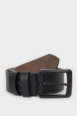 Mens Rectangular Buckle Faux Leather Jean Belt