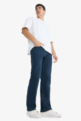 Diago Comfort Fit High Waist Wide Leg Straight Leg Thermal Fleece Jeans