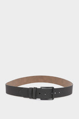 Mens Rectangular Buckle Faux Leather Jean Belt