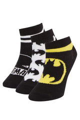 Boys Batman Cotton 3-Pack Ankle Socks