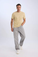 100% Cotton New Regular Fit Cycling Collar Basic Flat Short Sleeve T-Shirt