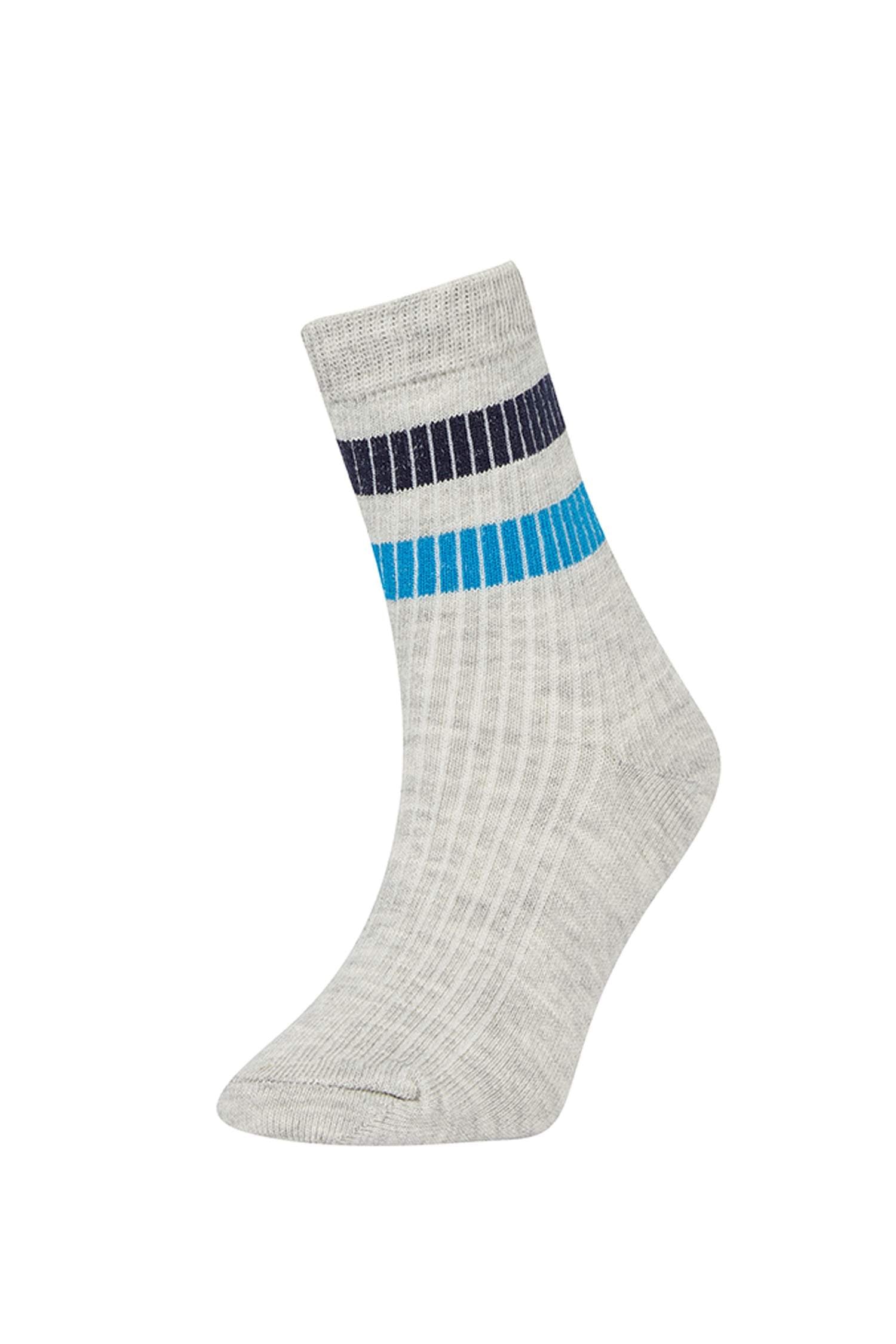 boys 5-Pack Cotton Circle Patterned Long Socks