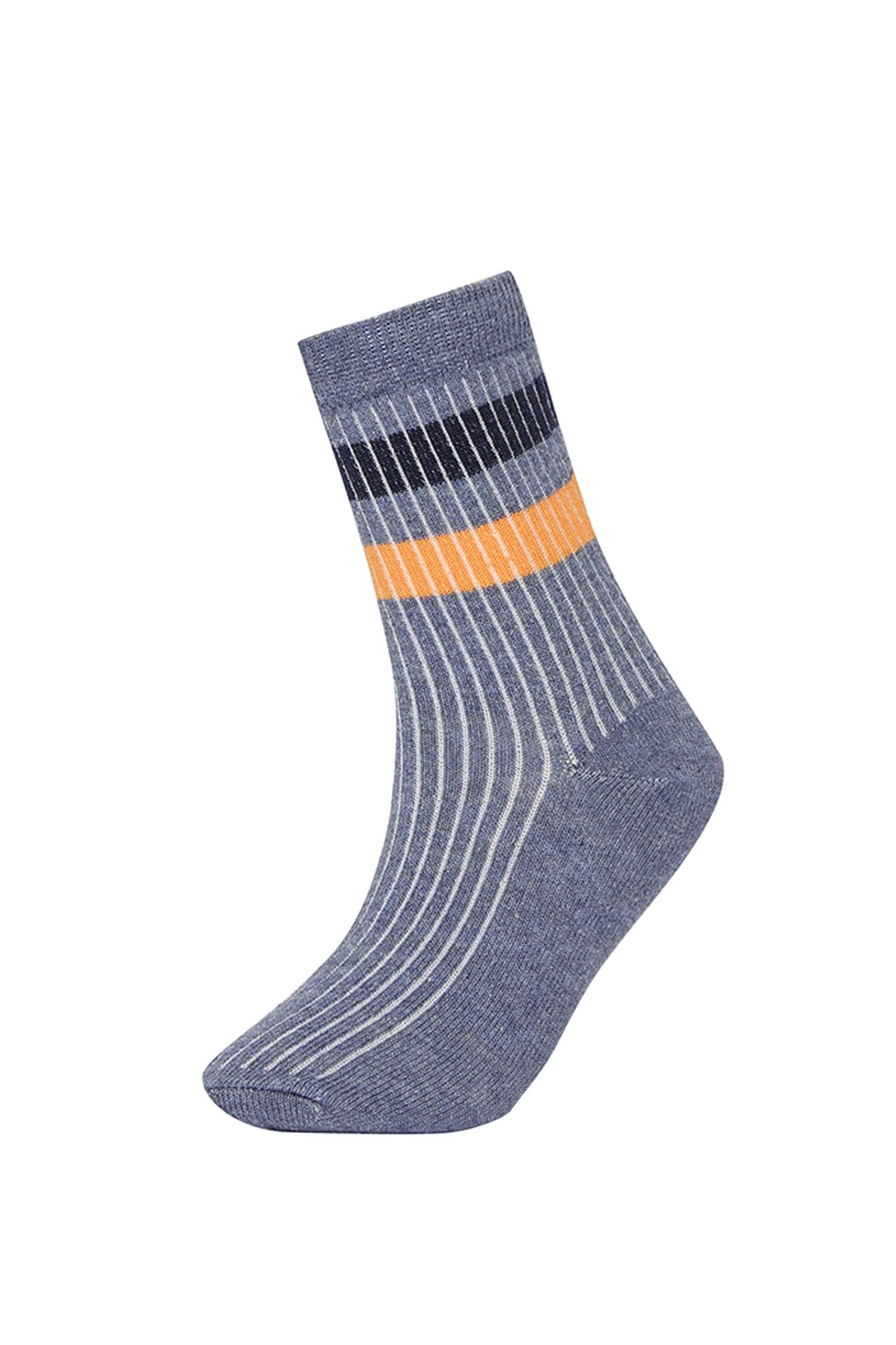boys 5-Pack Cotton Circle Patterned Long Socks