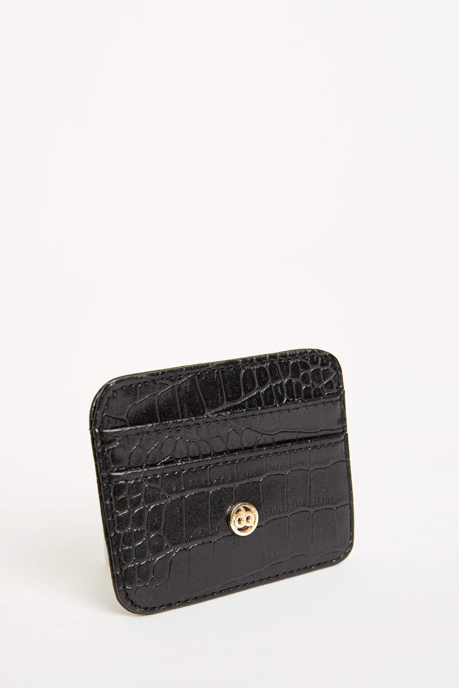 Women's Faux Leather Croco Card Holder