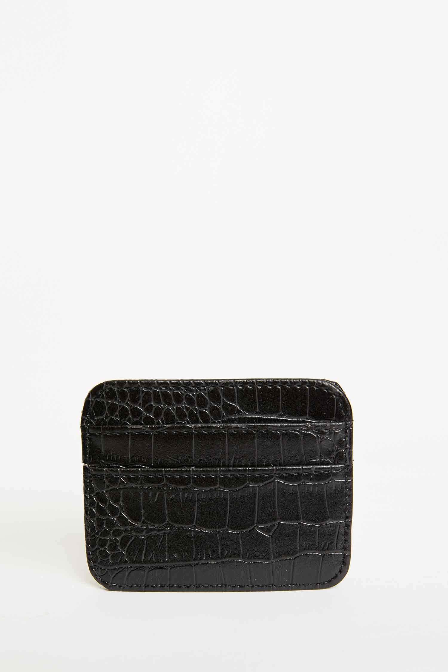 Women's Faux Leather Croco Card Holder