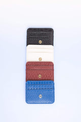Women's Faux Leather Croco Card Holder