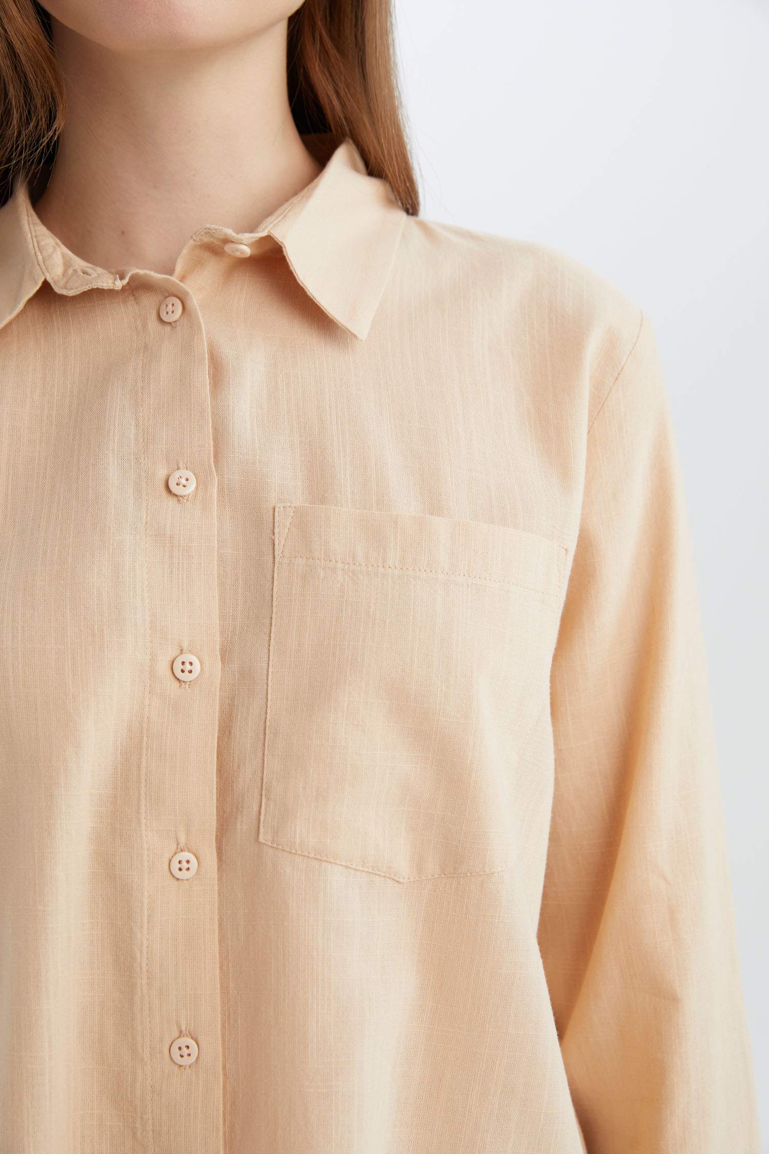 Regular Fit Basic Flat Pocket Shirt