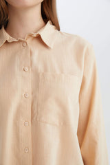 Regular Fit Basic Flat Pocket Shirt