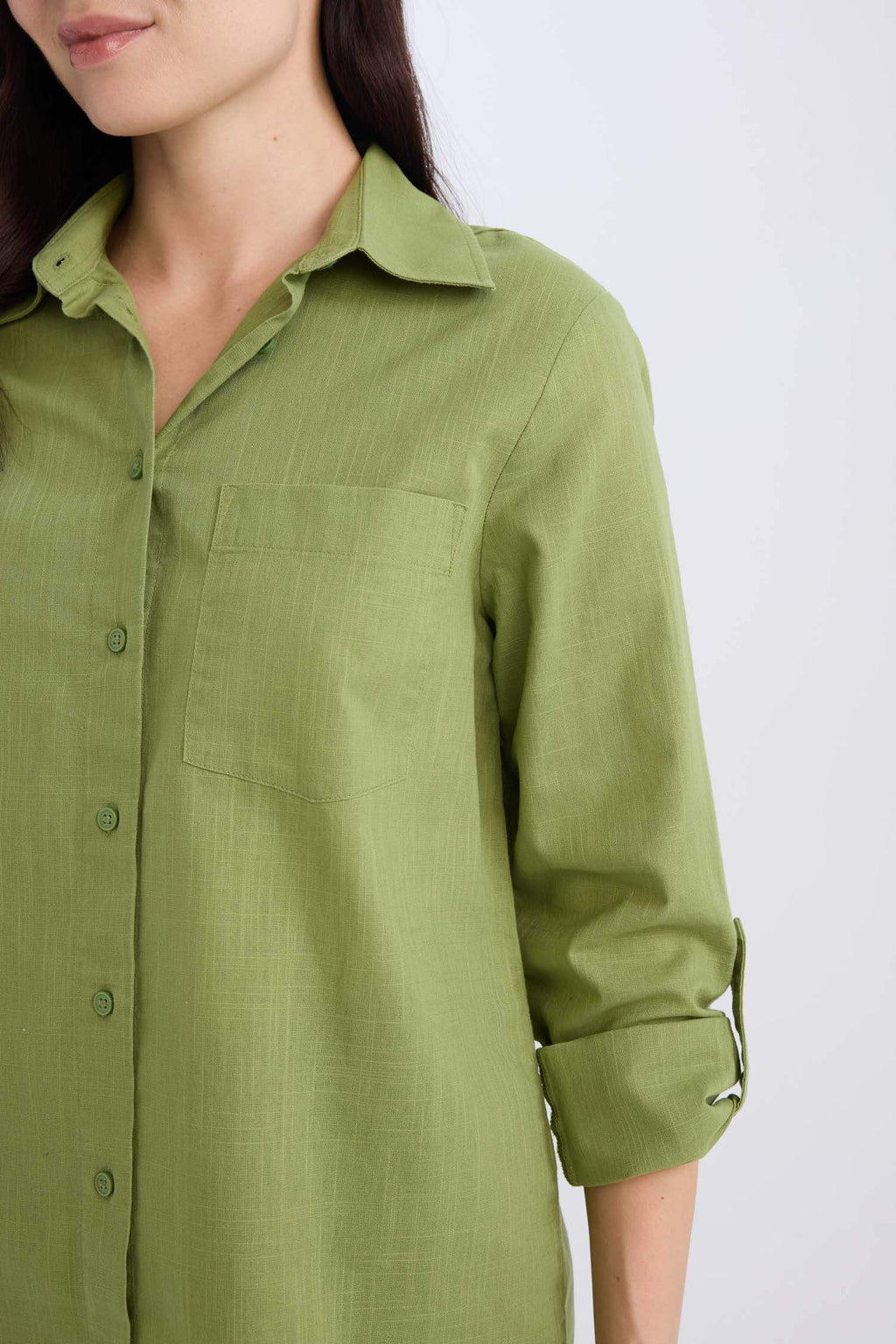 Regular Fit Basic Flat Pocket Shirt