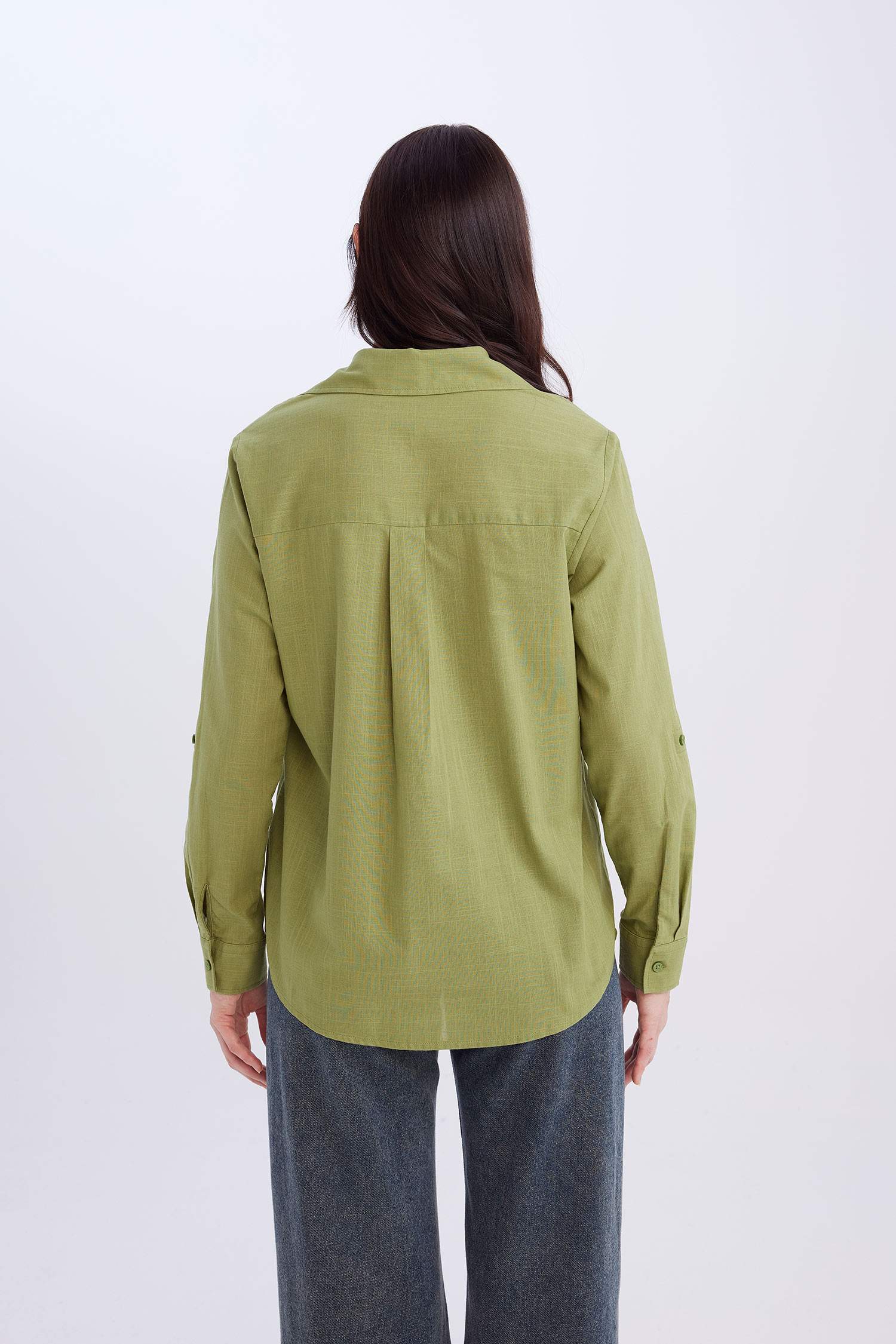 Regular Fit Basic Flat Pocket Shirt