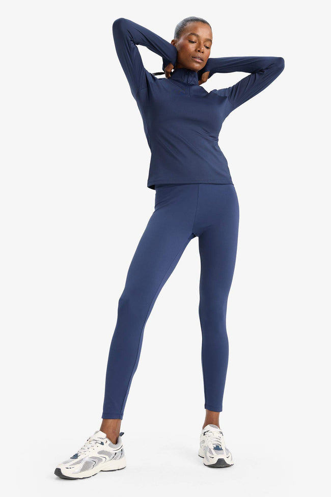 Shaping High Waist Soft Fleece Lined Basic Plain Athletic Leggings Main Image