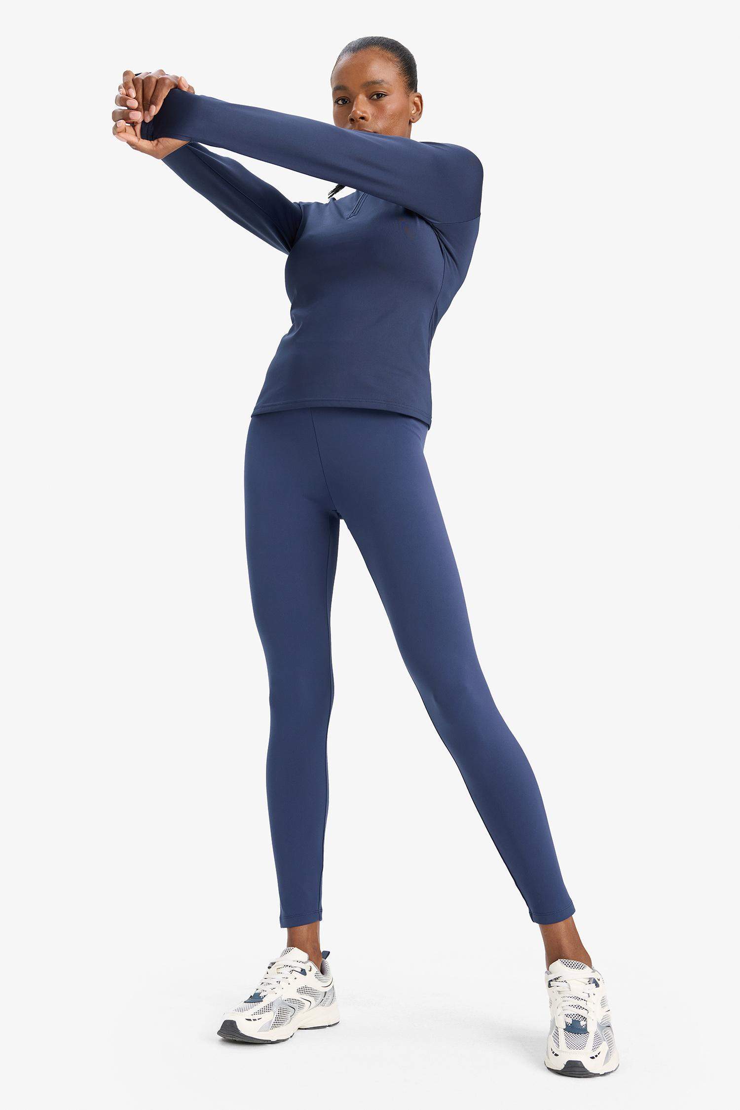 Shaping High Waist Soft Fleece Lined Basic Plain Athletic Leggings