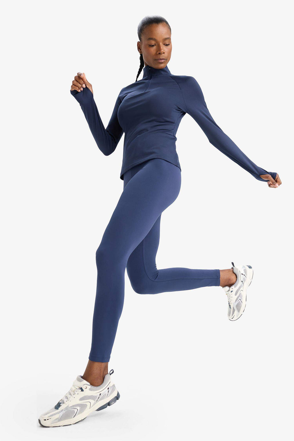 Shaping High Waist Soft Fleece Lined Basic Plain Athletic Leggings