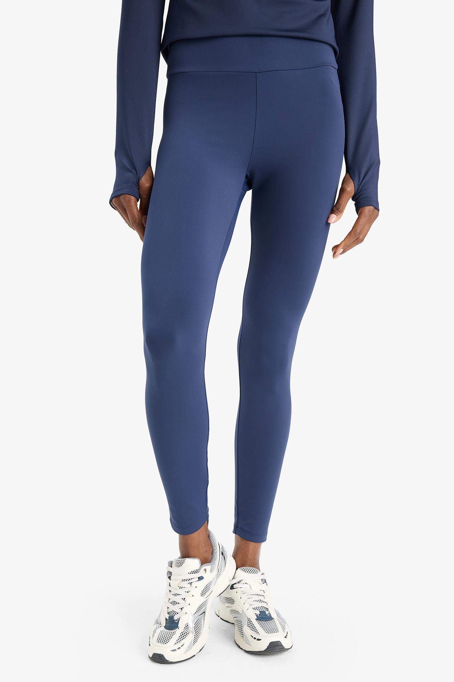 Shaping High Waist Soft Fleece Lined Basic Plain Athletic Leggings