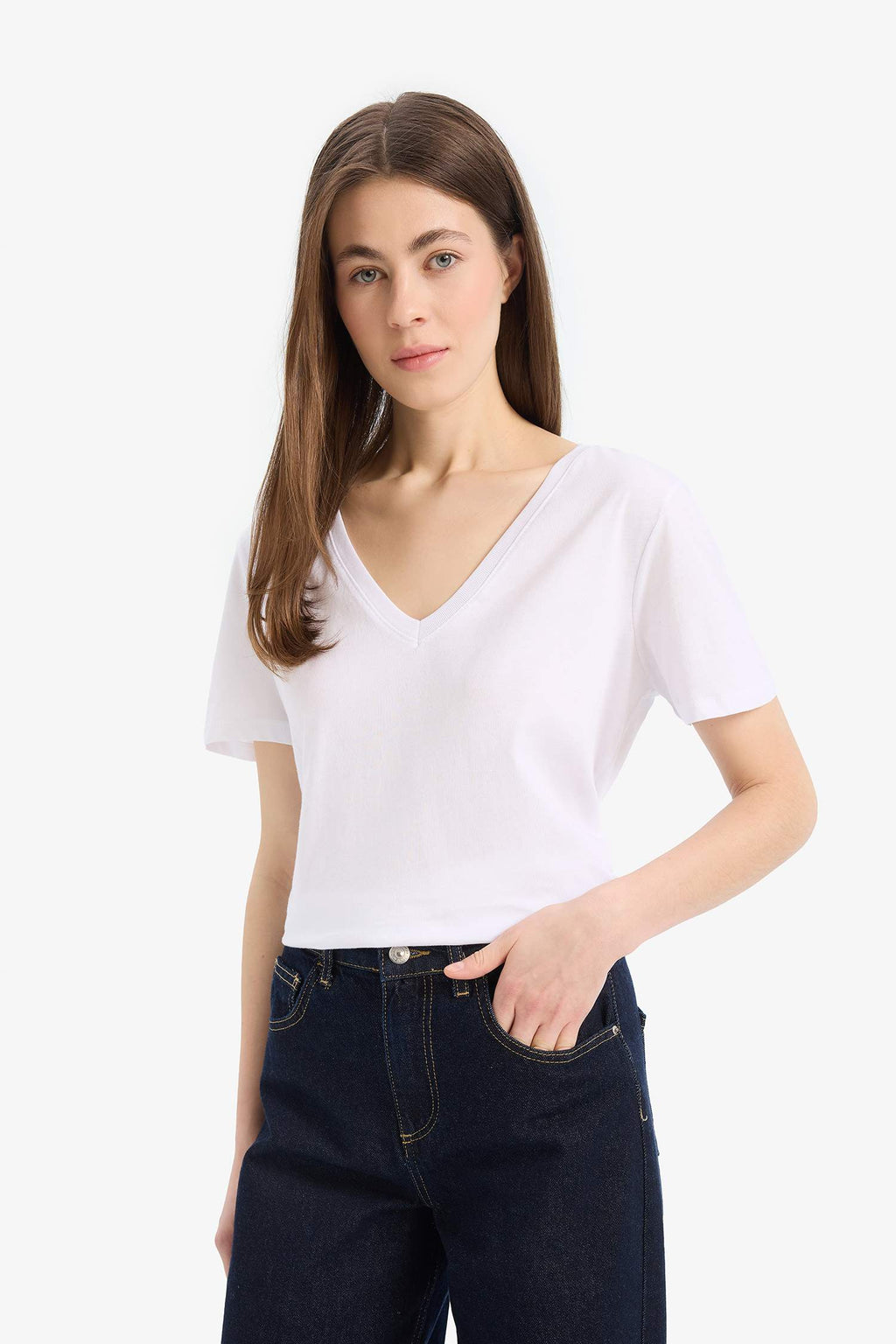 Regular Fit V-Neck Short Sleeve T-Shirt