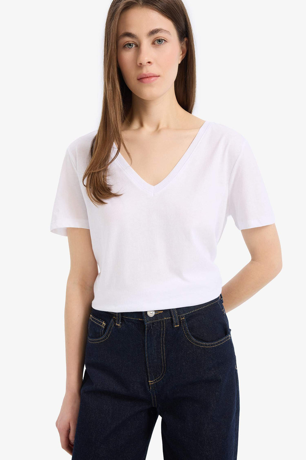 Regular Fit V-Neck Short Sleeve T-Shirt