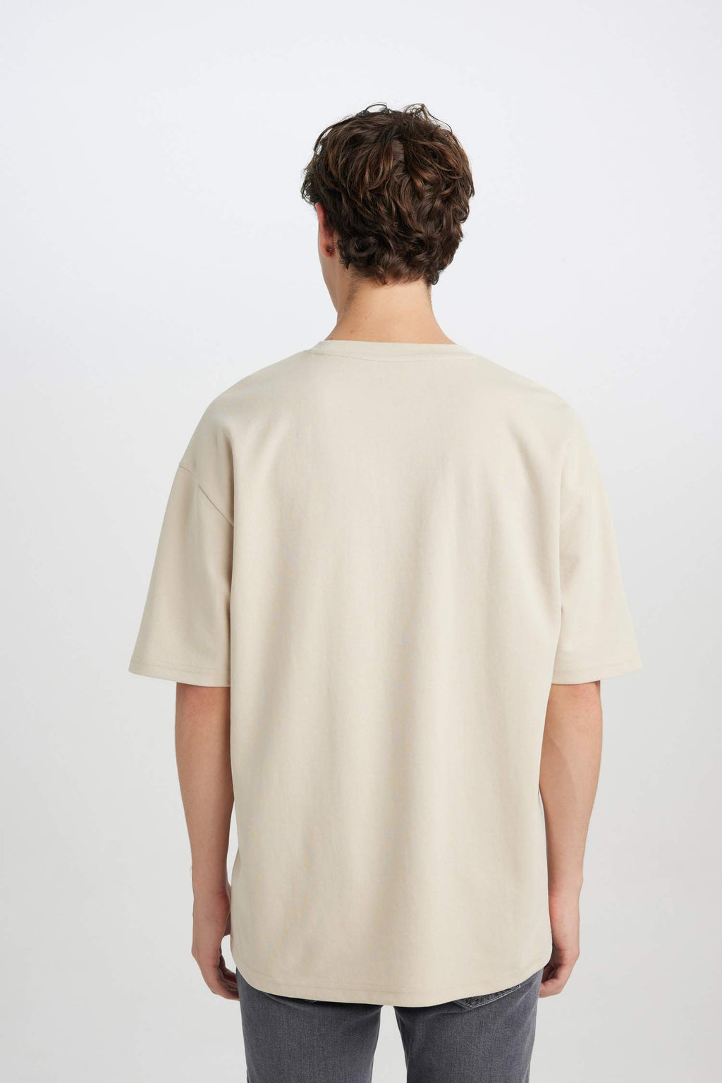 Oversize Fit Crew Neck Basic Heavy Fabric T-Shirt