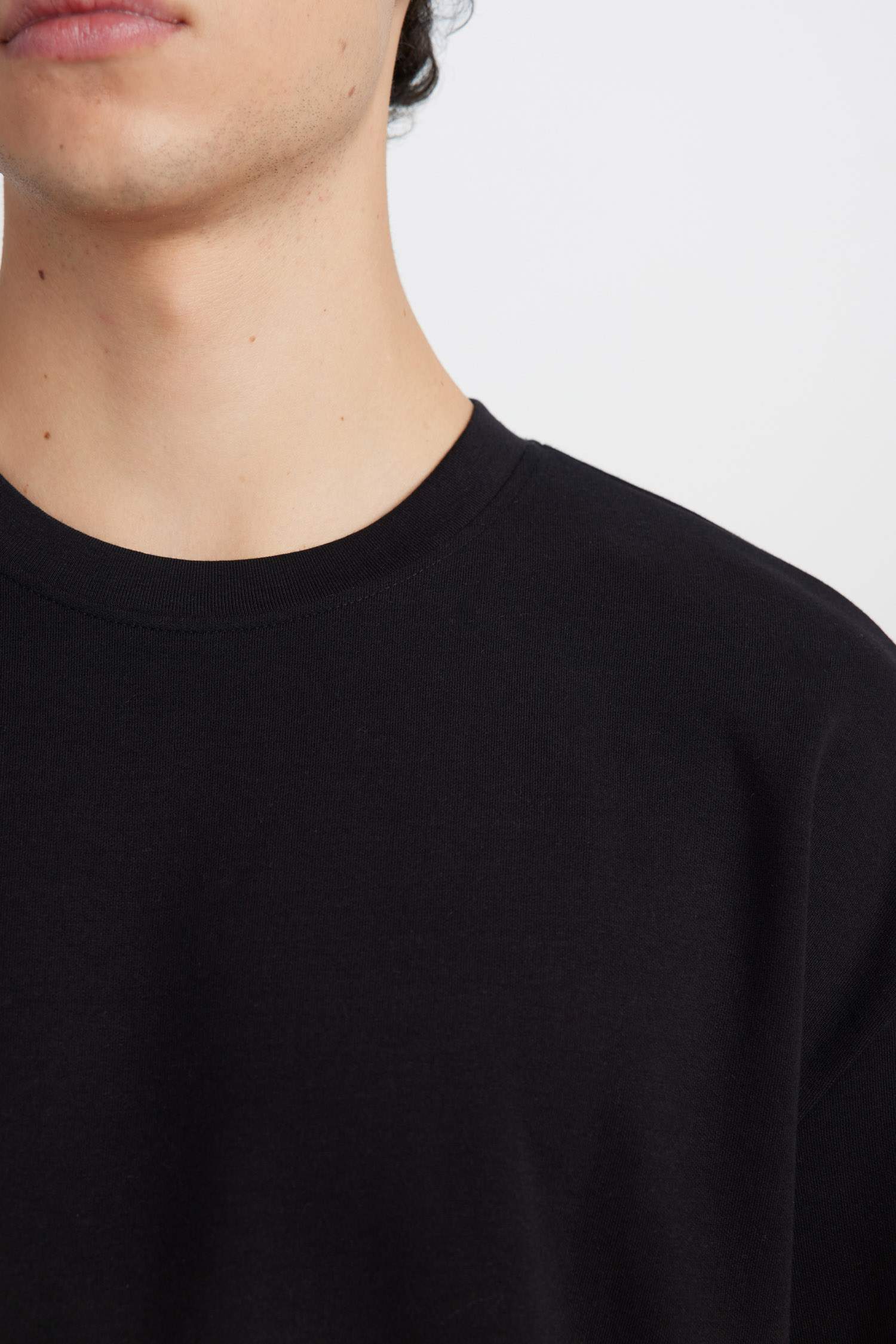 Oversize Fit Crew Neck Basic Heavy Fabric T-Shirt