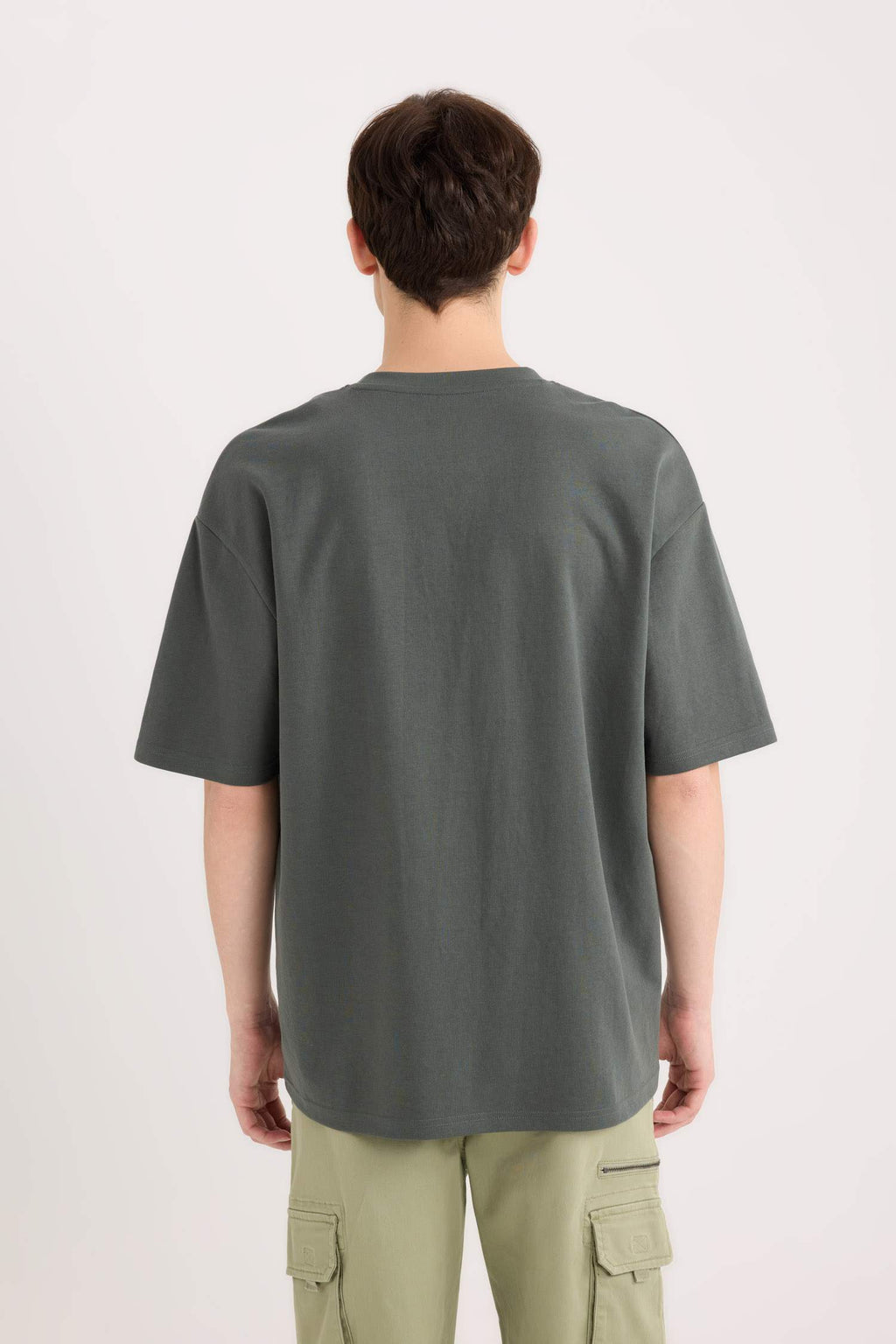 Oversize Fit Crew Neck Basic Heavy Fabric T-Shirt