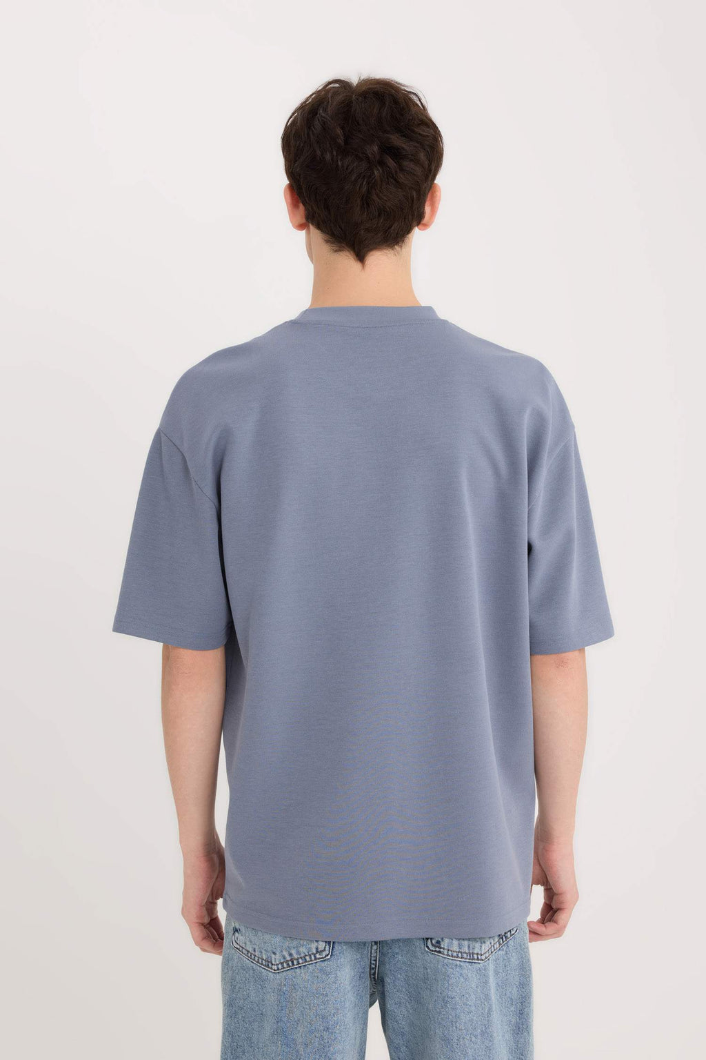 Oversize Fit Crew Neck Basic Heavy Fabric T-Shirt