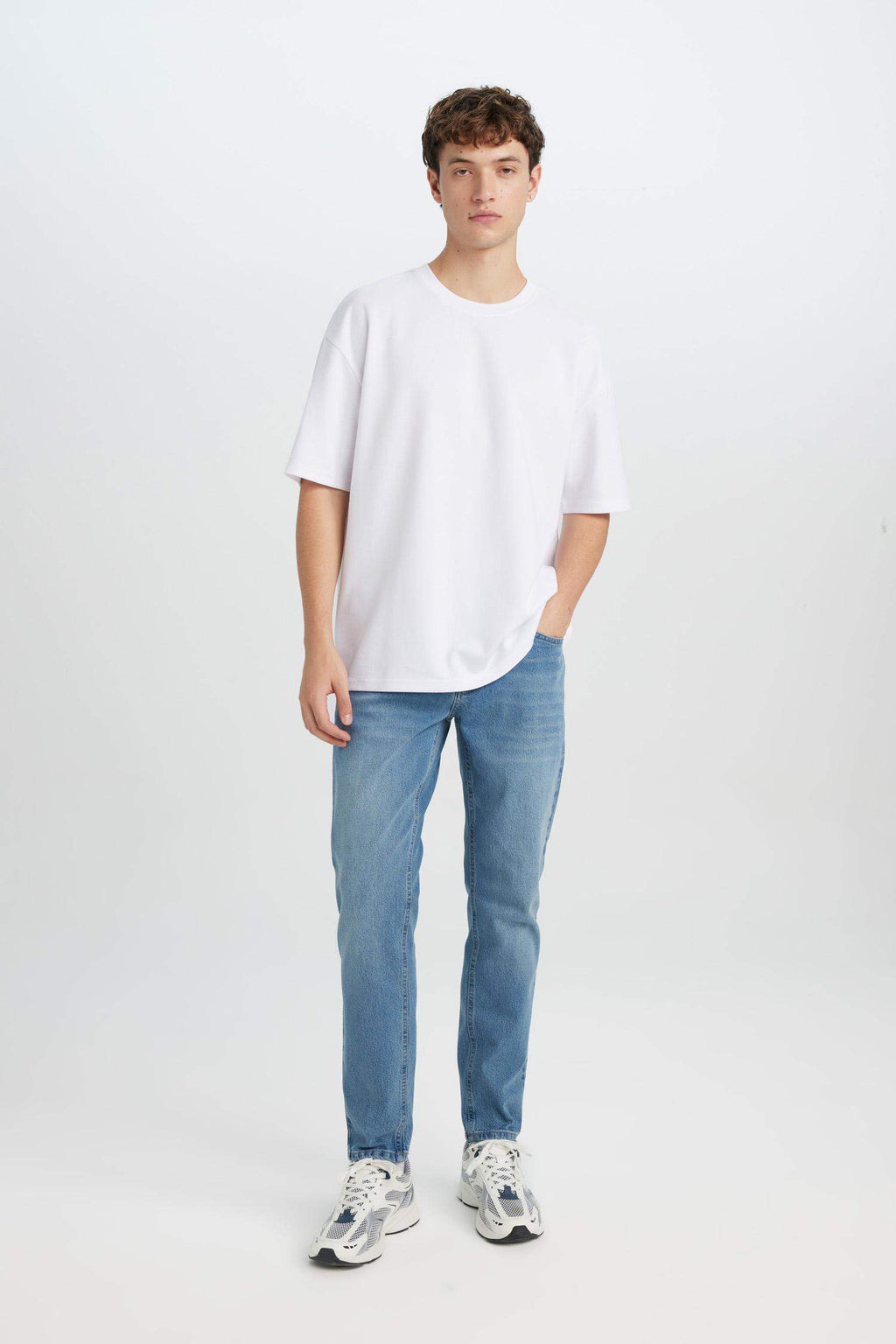 Oversize Fit Crew Neck Basic Heavy Fabric T-Shirt