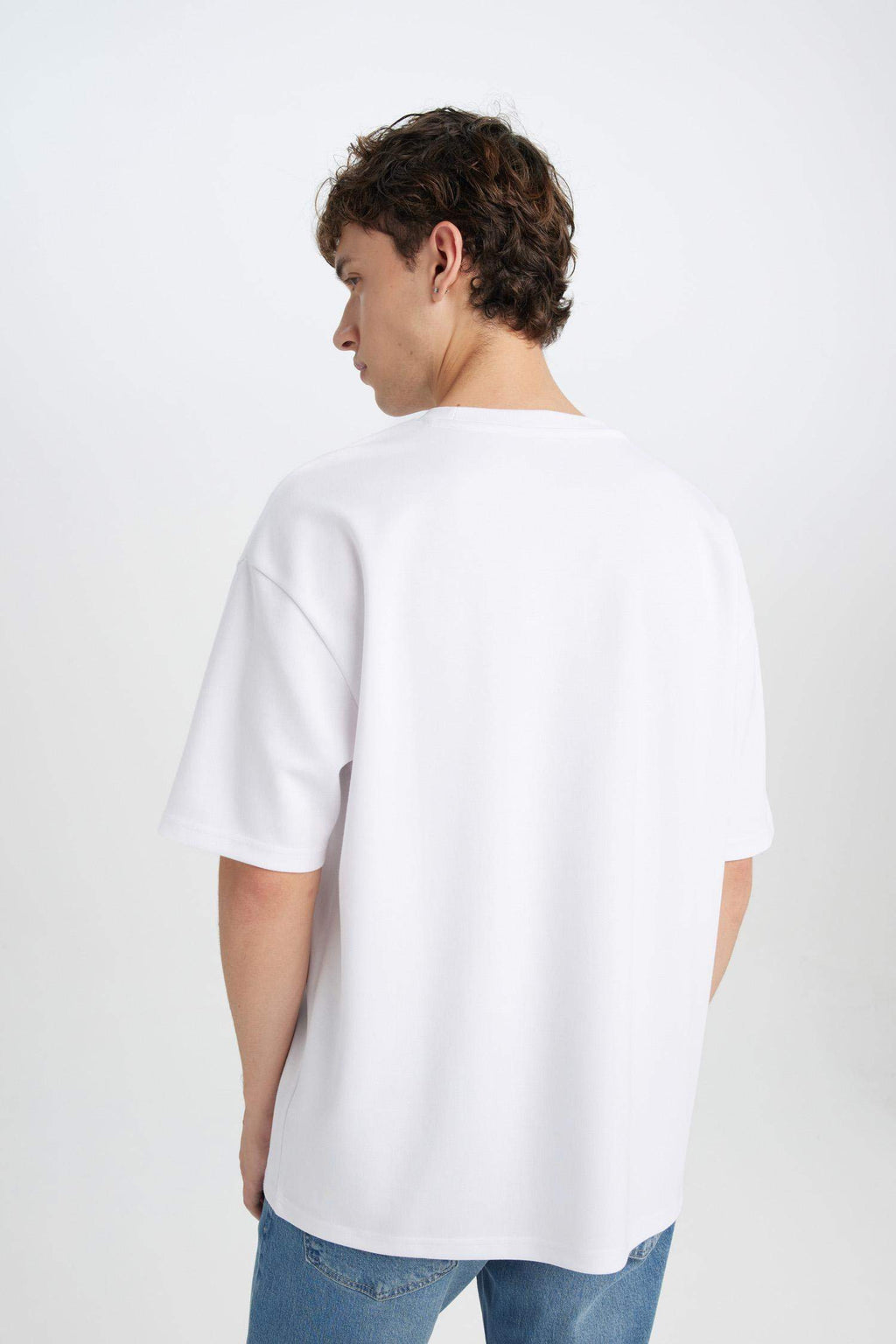 Oversize Fit Crew Neck Basic Heavy Fabric T-Shirt