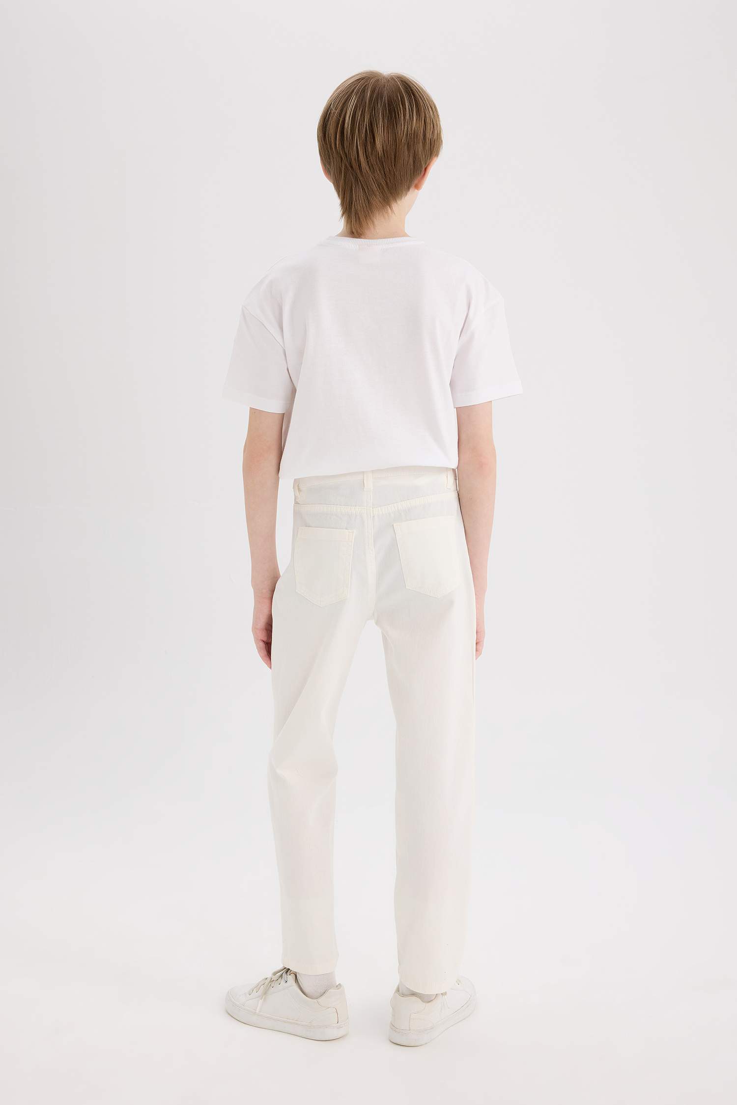 Boys 23 April Children's Day Flat Leg Gabardine Pants